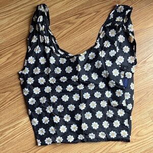 BAGGU Black Daisy Standard Reusable Bag